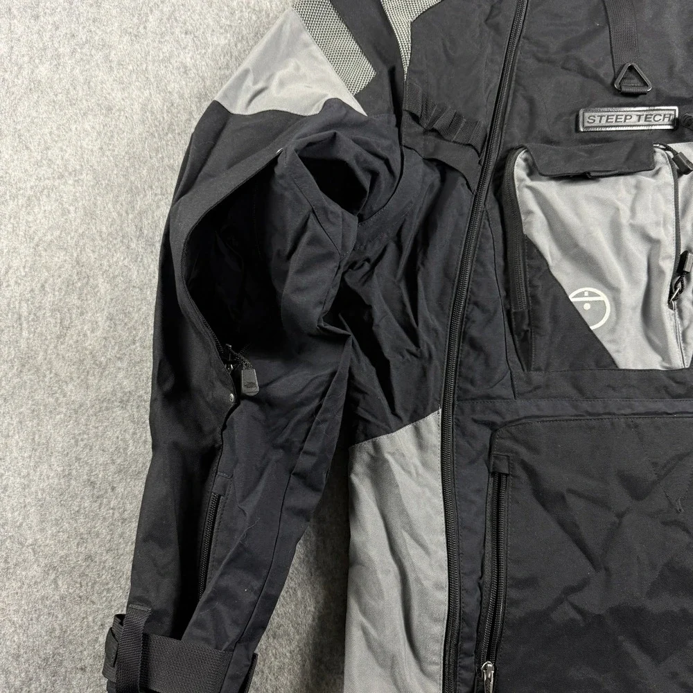The North Face Steep Tech Jacket Mens L Black Gray F08 2008 Ski Gorpcore